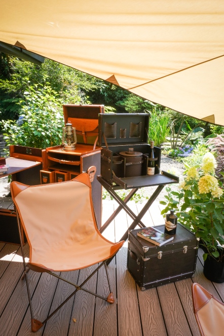 米白色帆布蝴蝶椅