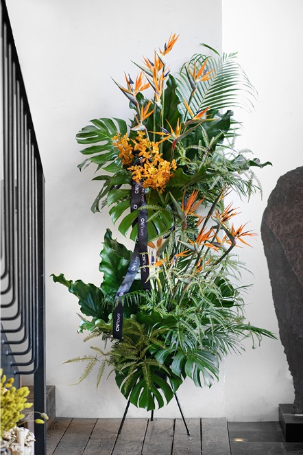 天堂鳥高架花籃