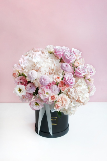 粉紅雲朵 鮮花禮盒 