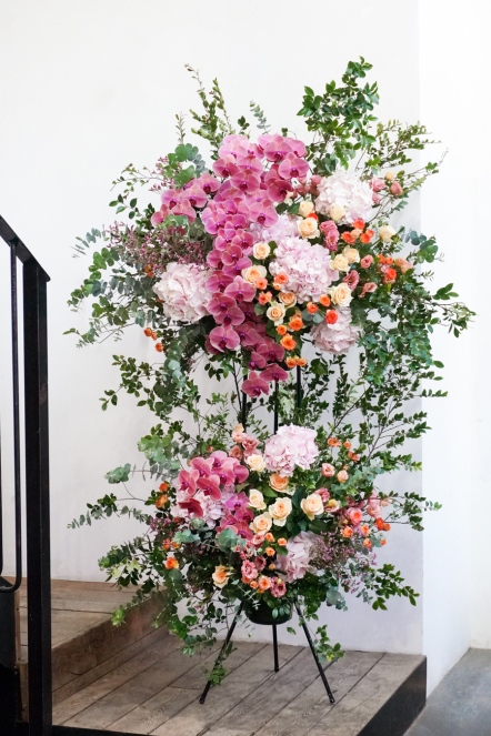 蘭花王國系列-粉紅花饗 高架花籃