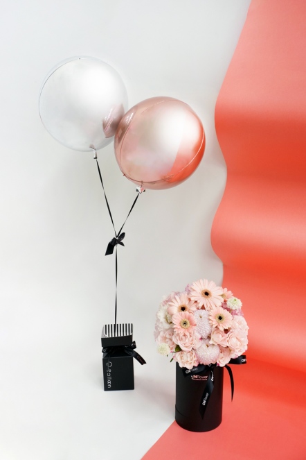 【O! Balloon聯名款】青春飛揚-氣球花禮(粉)