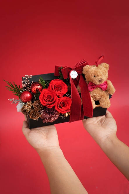 聖誕甜心 恆星花禮  (Jellycat巴賽羅熊聖誕掛飾/吊飾)