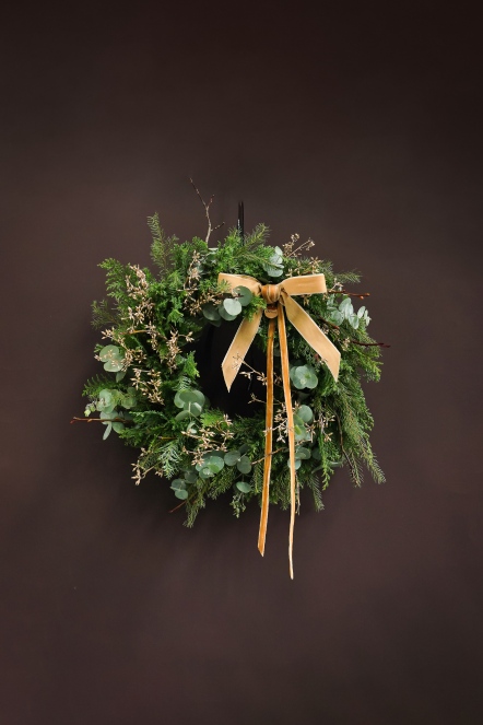 綠金聖誕 花圈